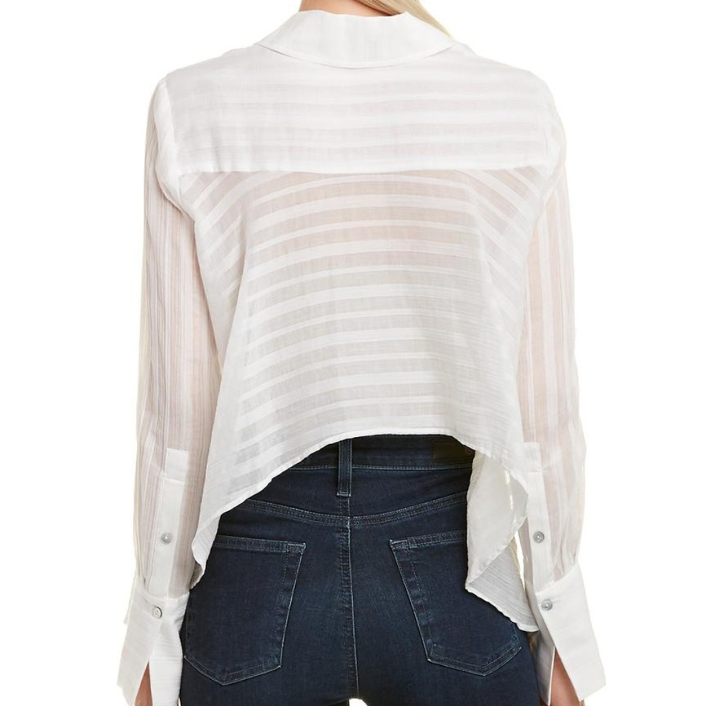 Ramy Brook peak a boo back button down NWT